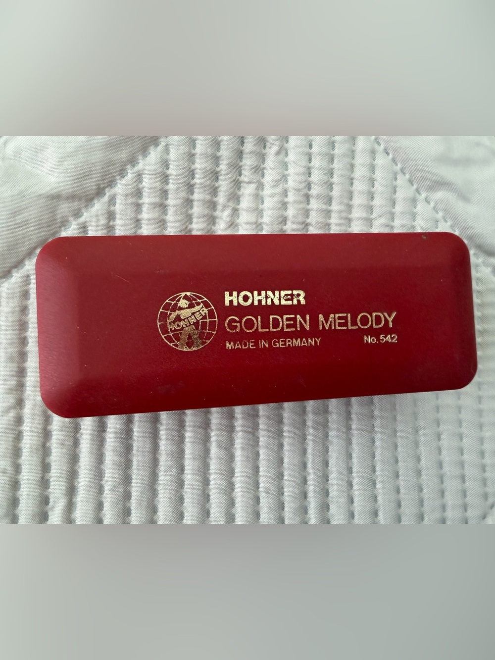 Hohner Golden Melody Harmonica in Silver. Used